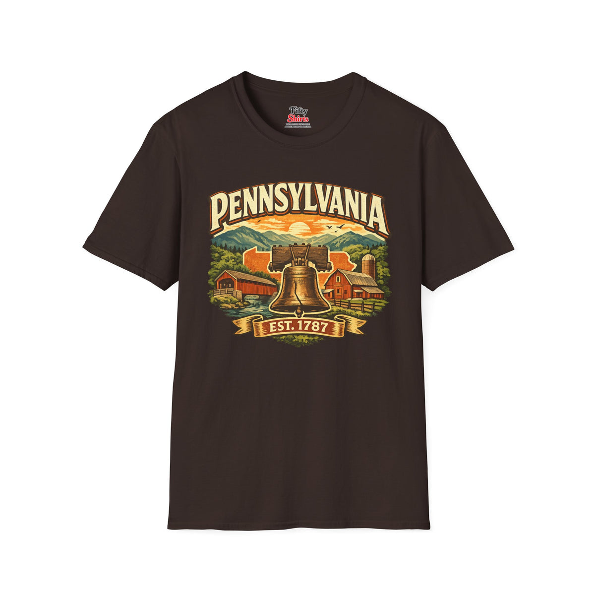 Vintage Pennsylvania Heritage Unisex Softstyle T Shirt State Pride Graphic Tee Collections FS03