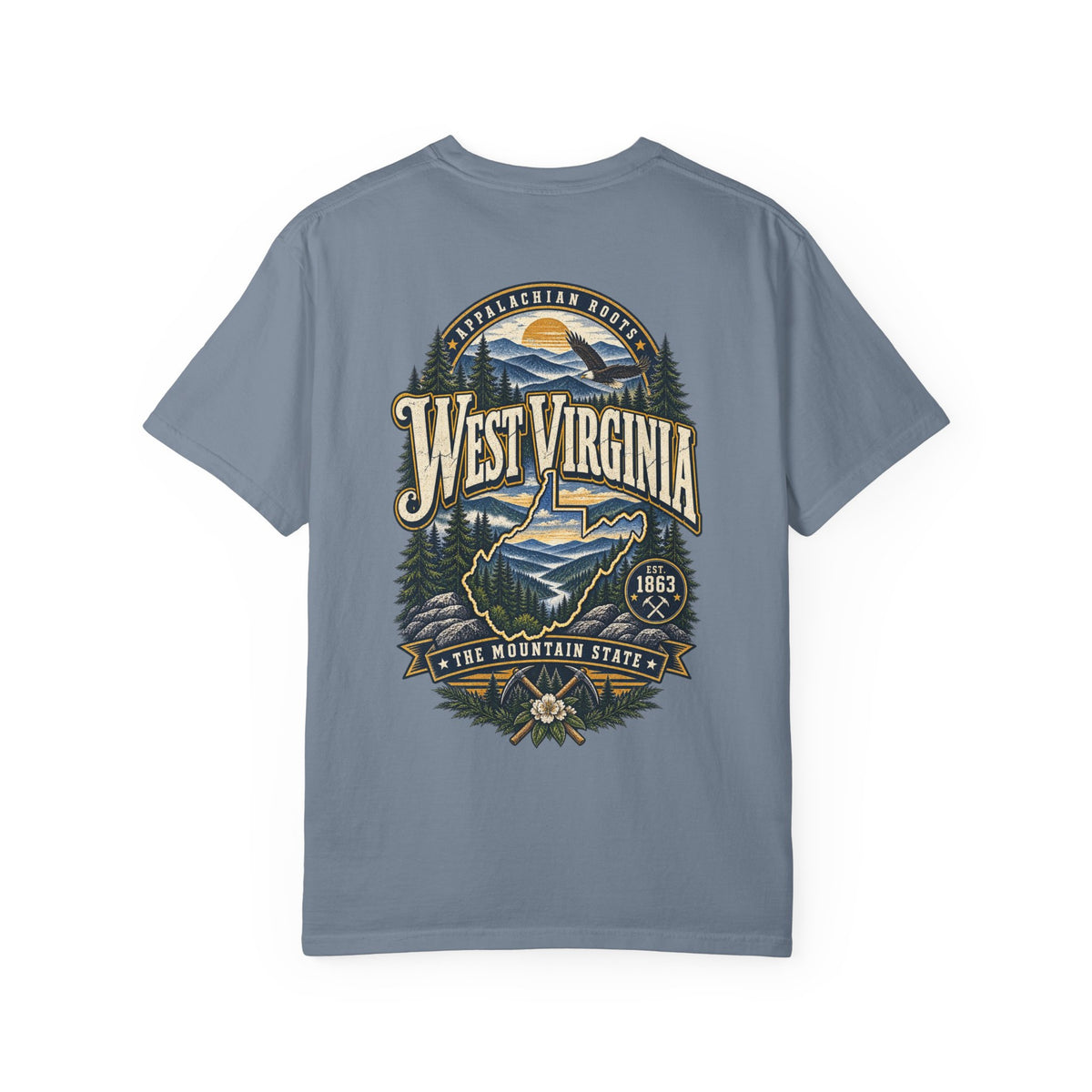 West Virginia Appalachian Roots Unisex Comfort Color 1717 Streetwear Graphic Tee