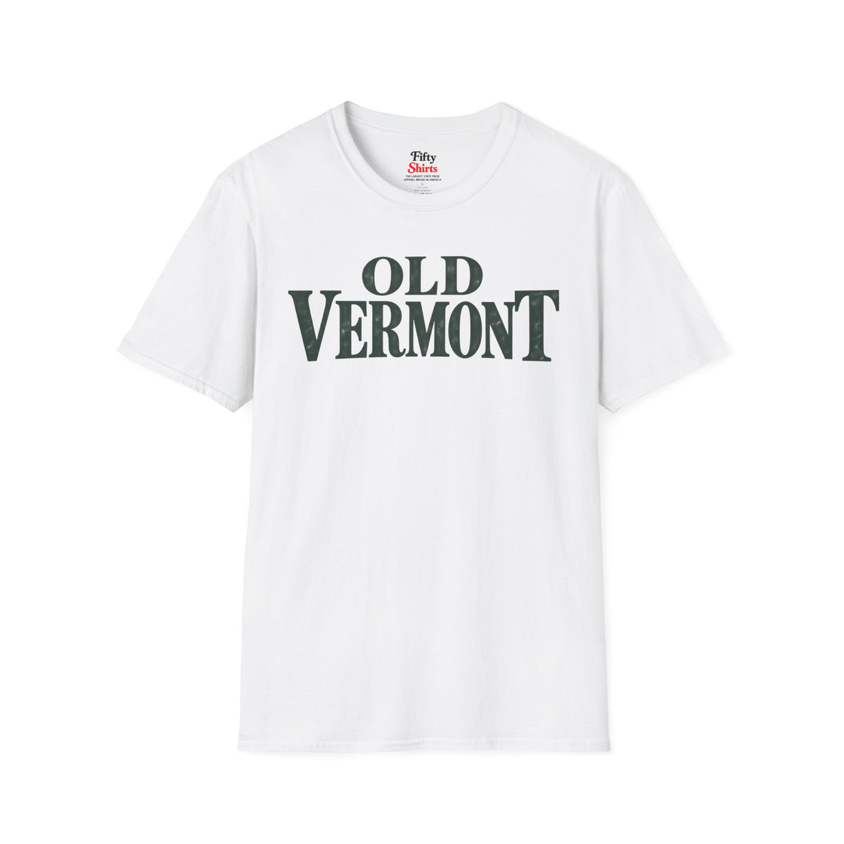 Old Vermont Unisex Softstyle T Shirt State Name Graphic Tee