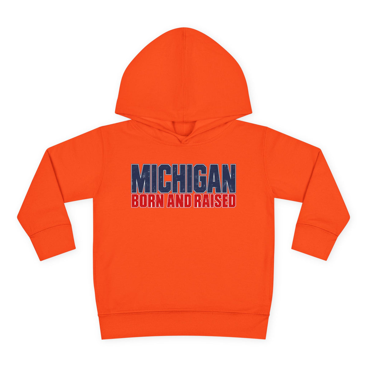 Michigan Born and Raised Modern Streetwear Unisex Toddler Pullover Fleece Hoodie