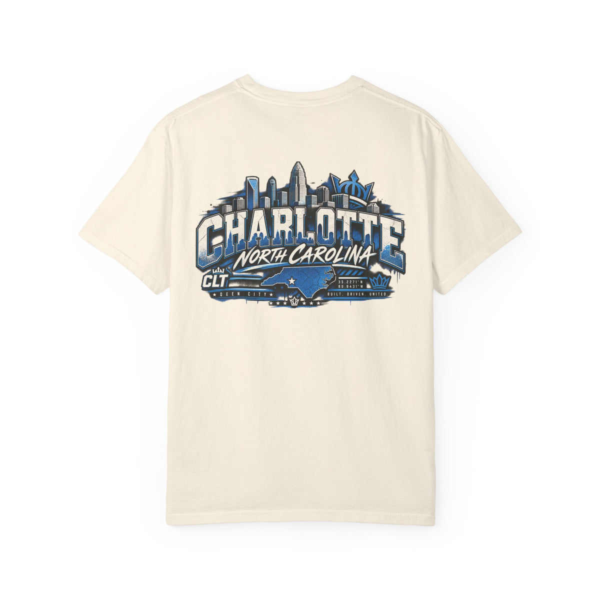 Charlotte North Carolina Unisex Comfort Color 1717 Streetwear Graphic Tee