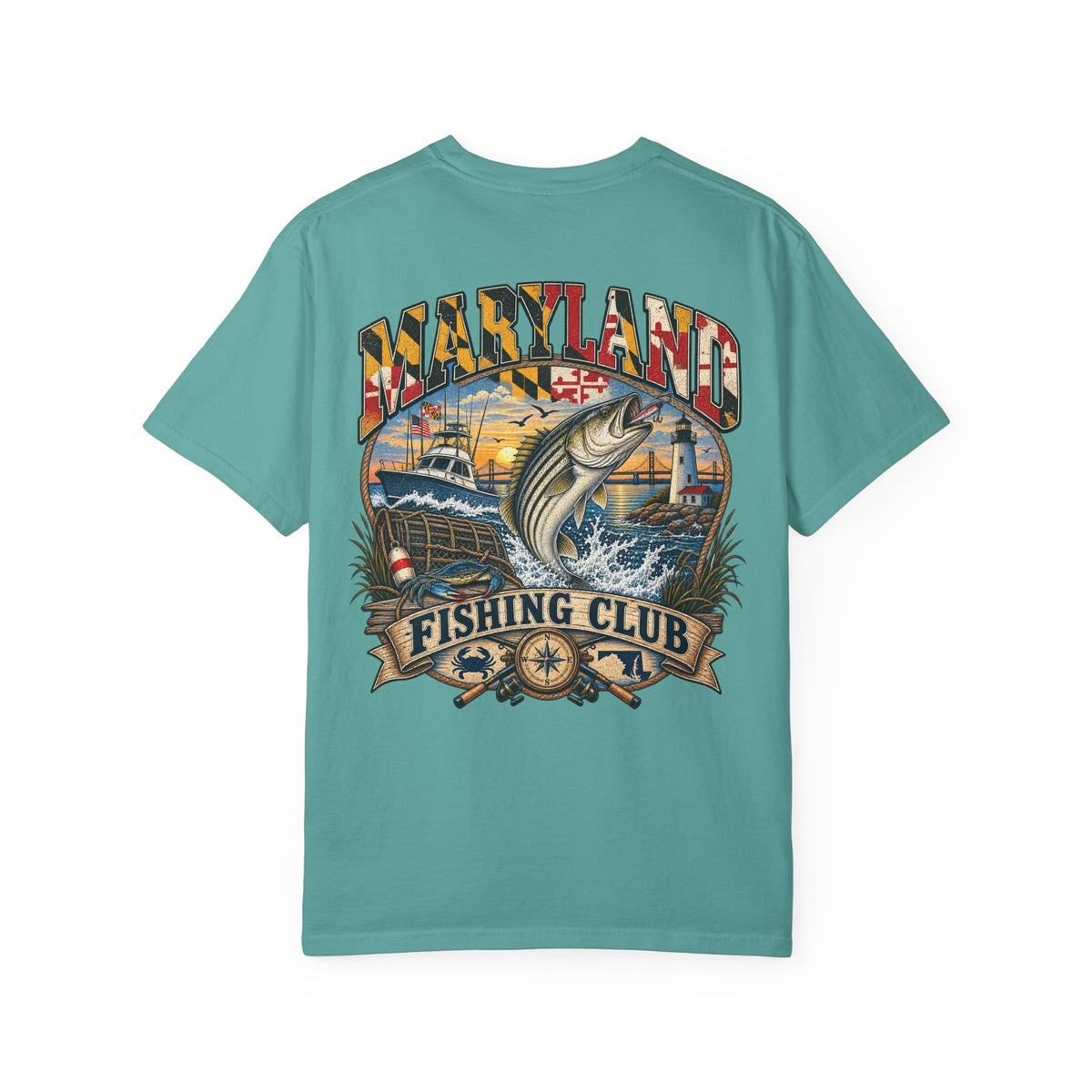 Maryland Fishing Club Unisex Comfort Color 1717 Streetwear Graphic Tee