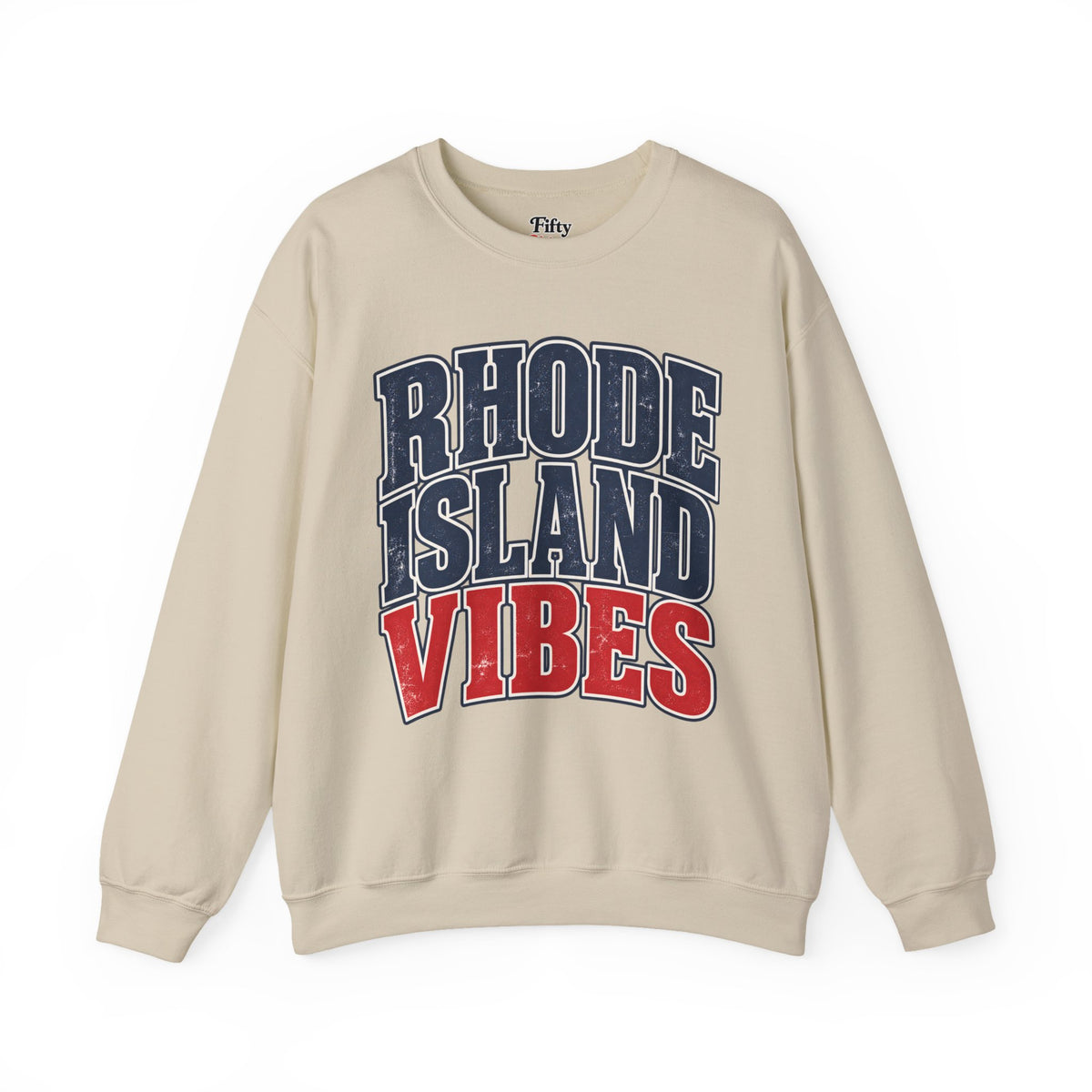 Rhode Island Vibes Unisex Crewneck Sweatshirt State Name Graphic