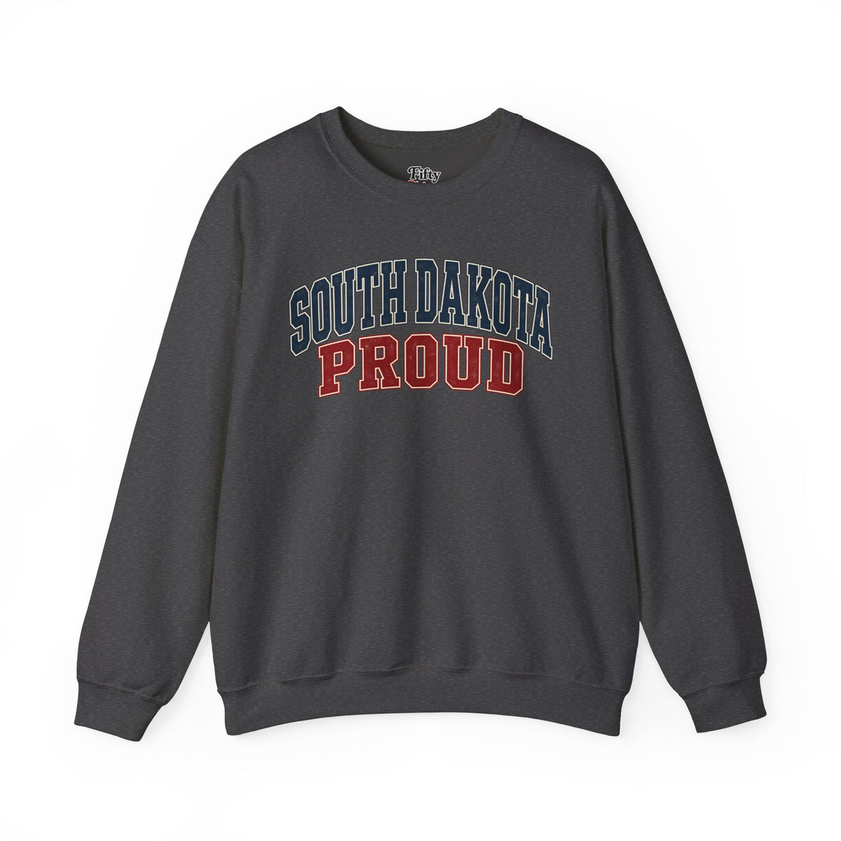 South Dakota Proud Unisex Crewneck Sweatshirt State Name Graphic