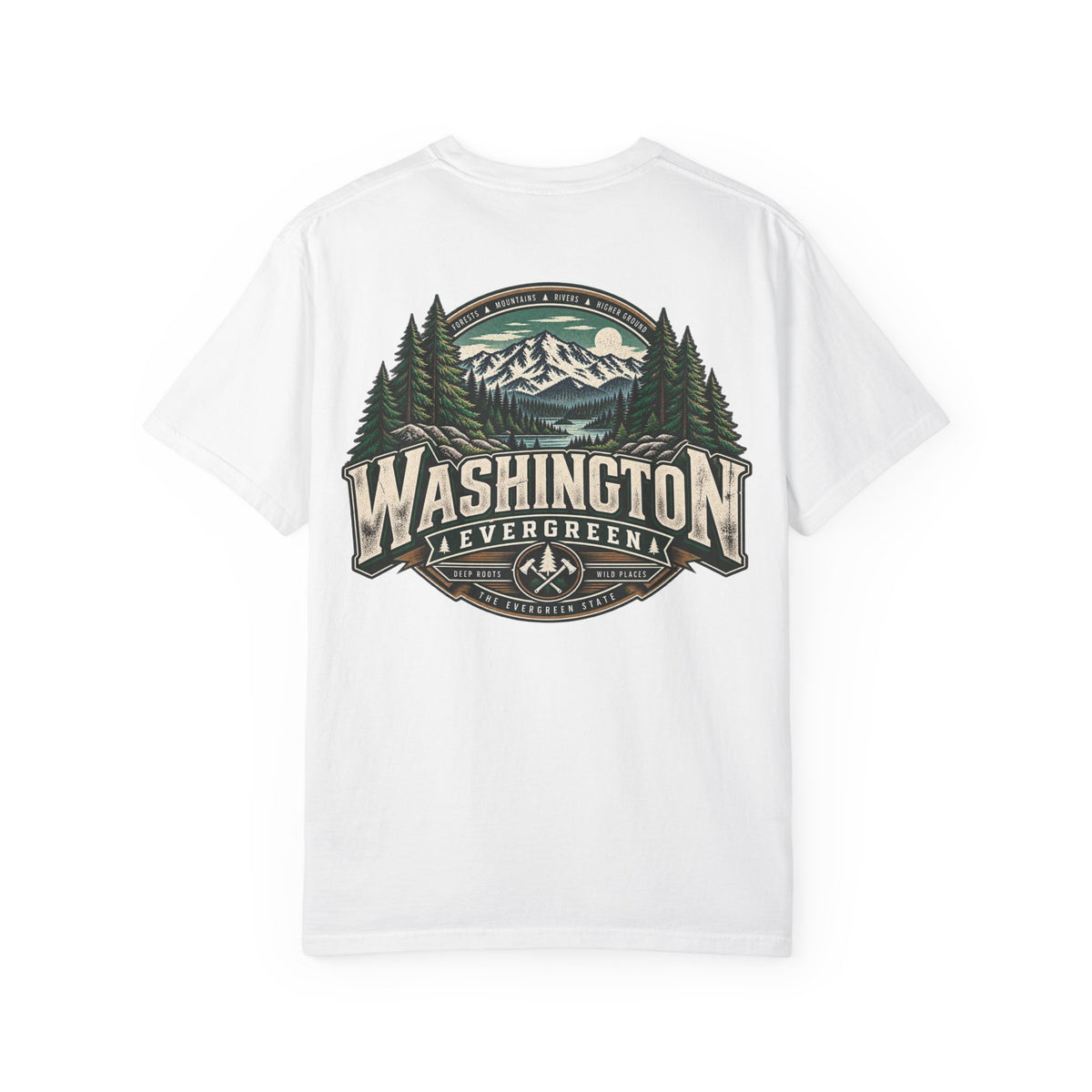 Washington Evergreen Unisex Comfort Color 1717 Streetwear Graphic Tee