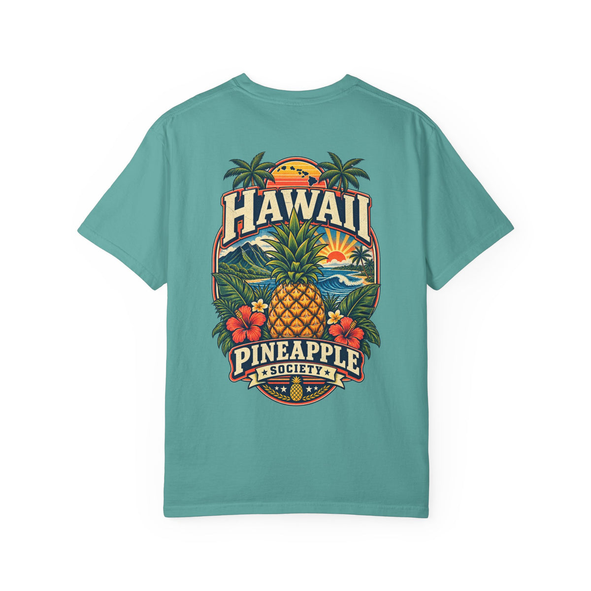 Hawaii Pineapple Society Unisex Comfort Color 1717 Streetwear Graphic Tee