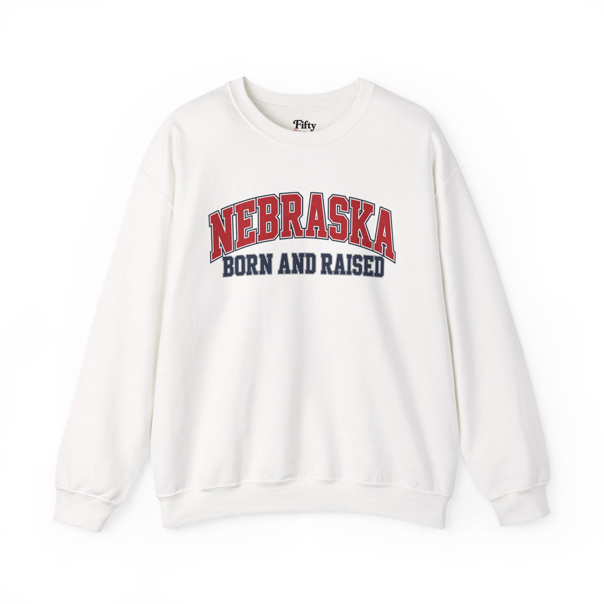 Nebraska Born and Raised Premium Collegiate Unisex Sweatshirt Graphic