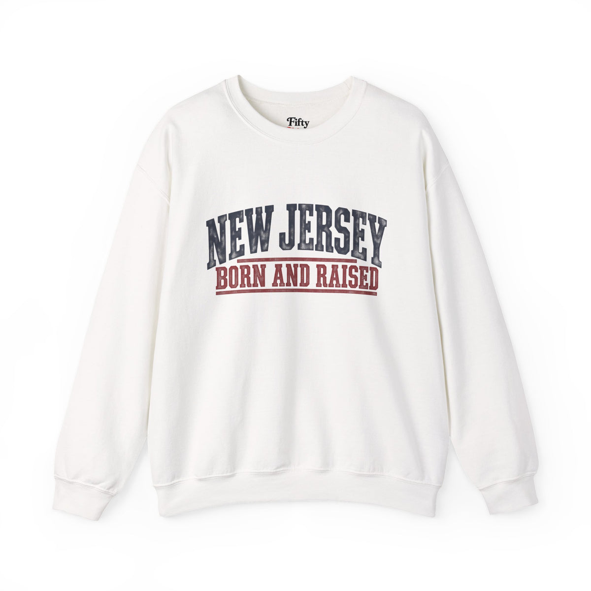 New Jersey Born and Raised Vintage Americana Unisex Sweatshirt Graphic