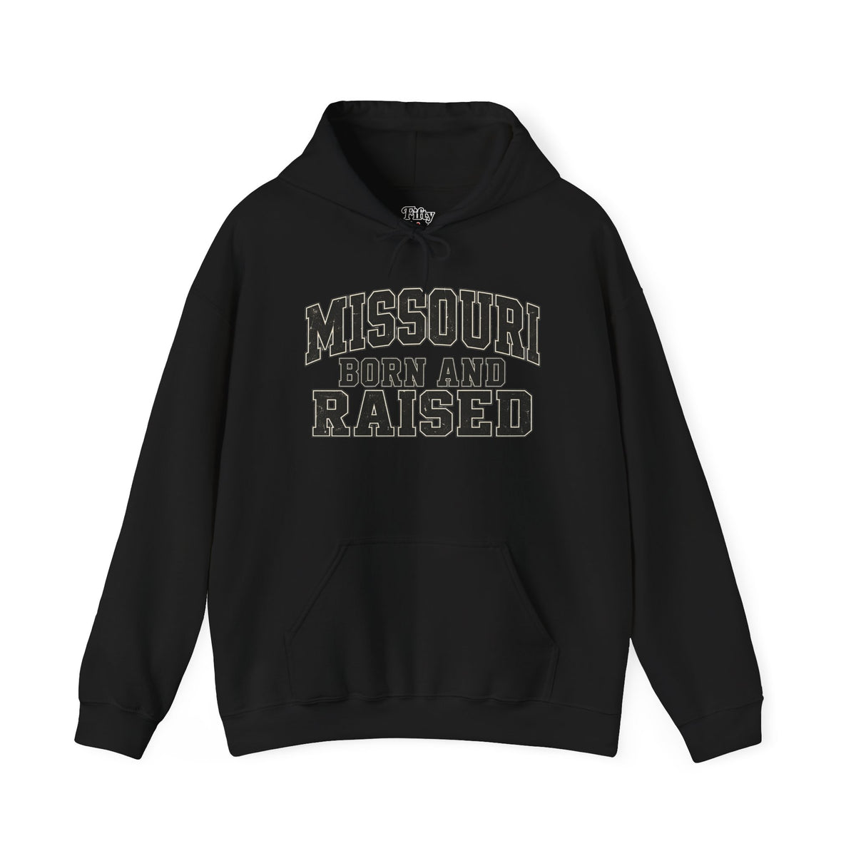 Missouri Born and Raised Unisex Hoodie State Name Graphic