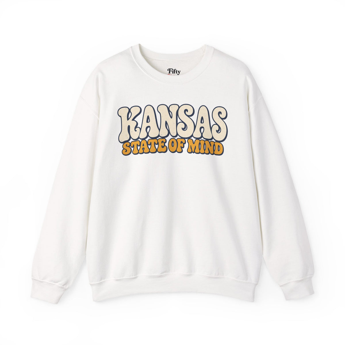 Kansas State of Mind Unisex Crewneck Sweatshirt State Name Graphic