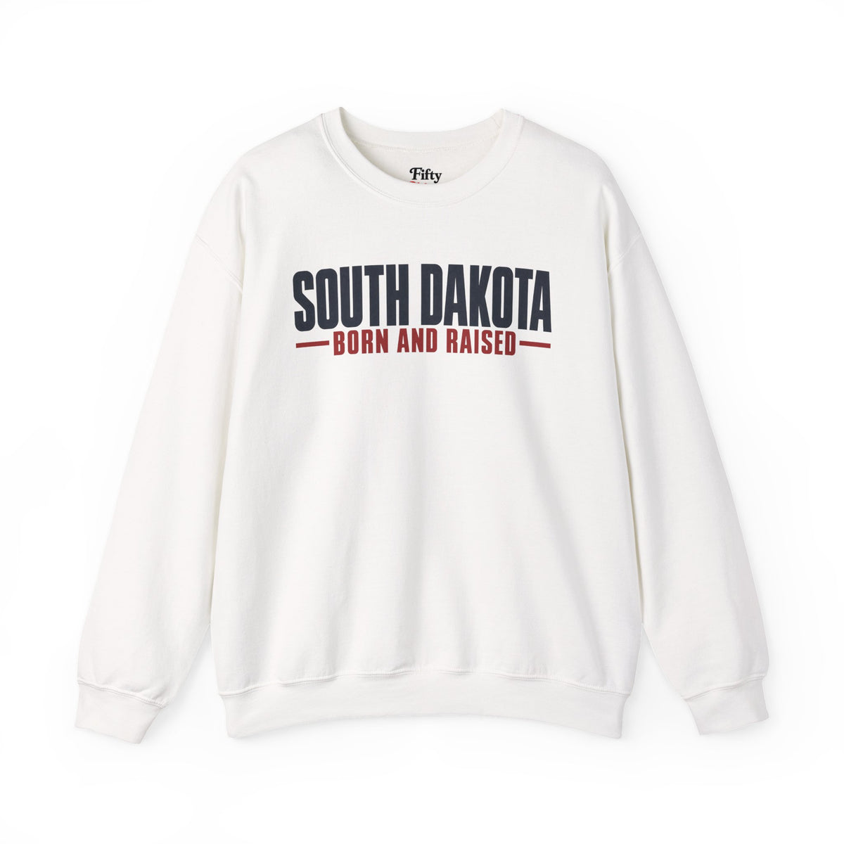 South Dakota Born and Raised Minimal Modern Heritage Unisex Sweatshirt Graphic