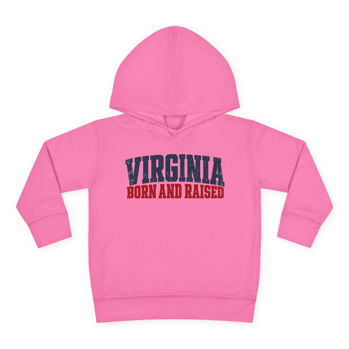 Virginia Born and Raised Bold Southern Streetwear Unisex Toddler Pullover Fleece Hoodie