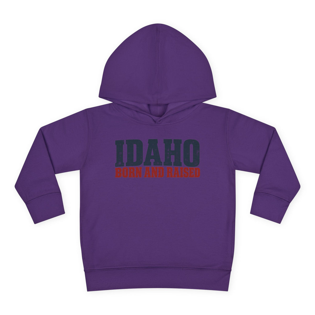 Idaho Born and Raised Rustic Americana Unisex Toddler Pullover Fleece Hoodie