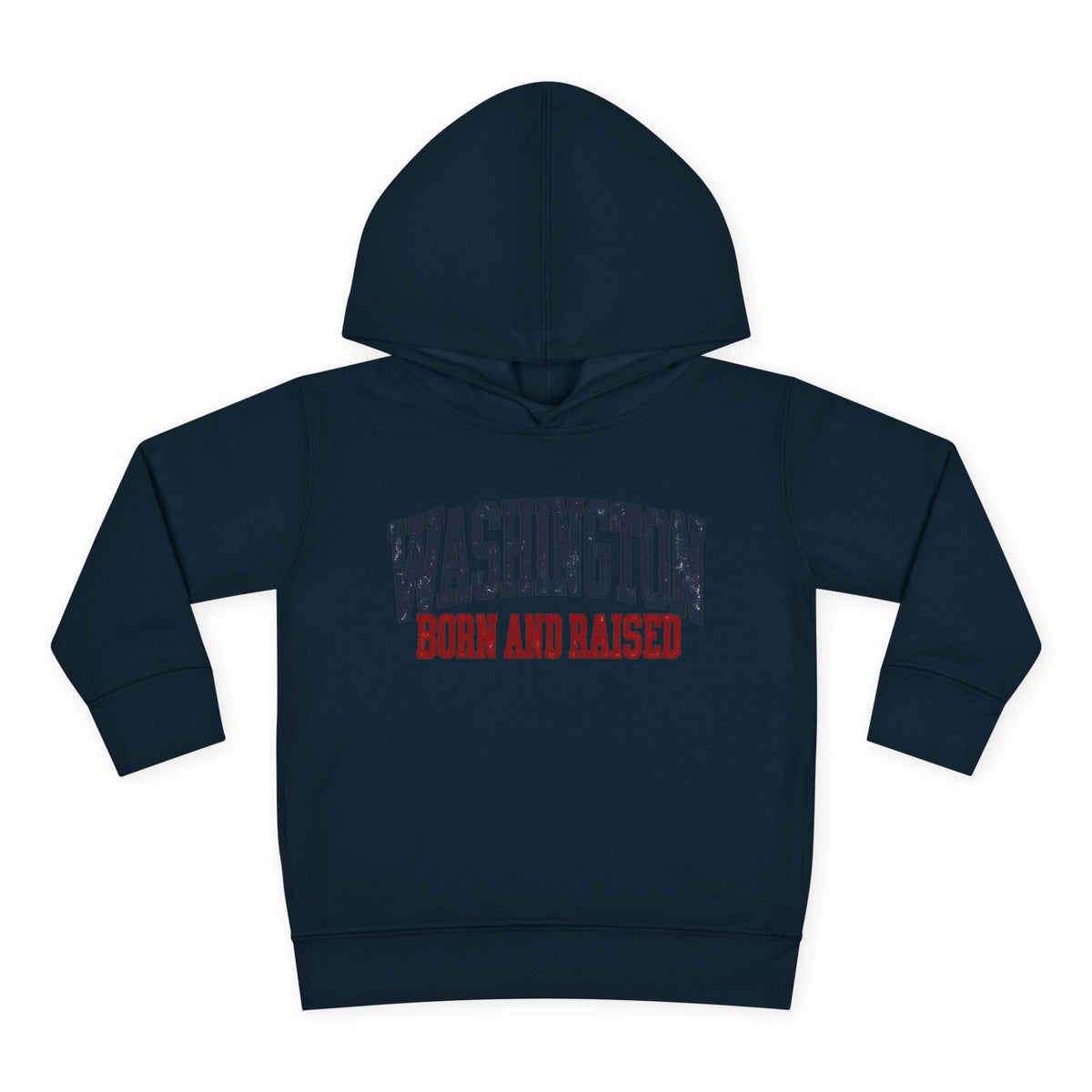 Washington Born and Raised Vintage Americana Unisex Toddler Pullover Fleece Hoodie