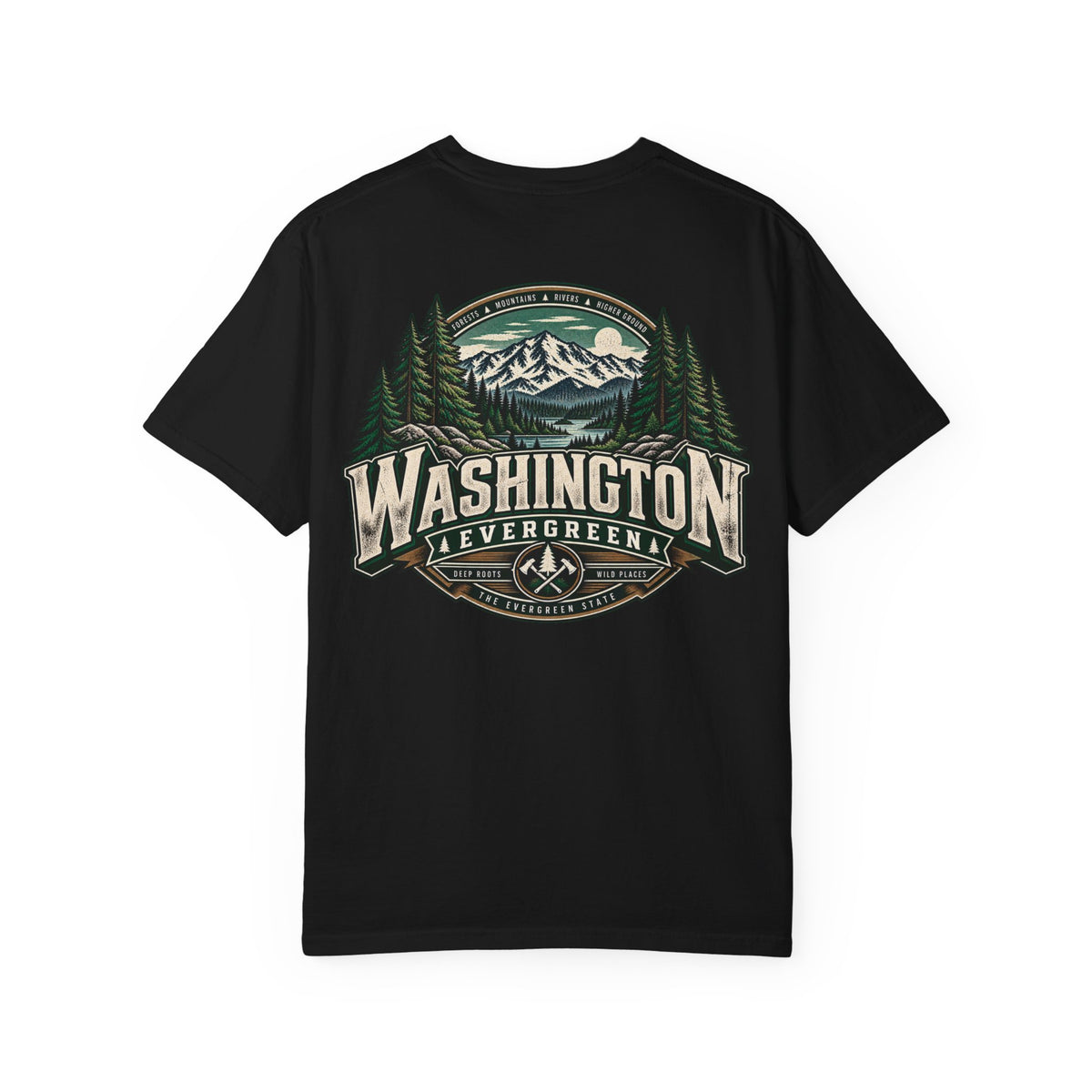 Washington Evergreen Unisex Comfort Color 1717 Streetwear Graphic Tee