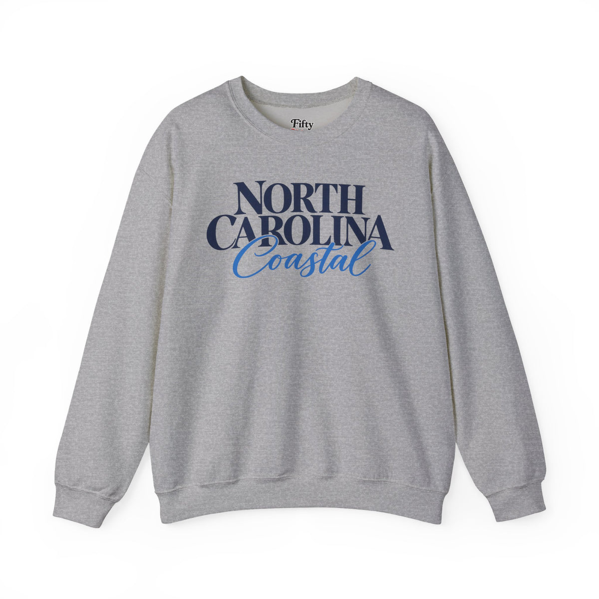 North Carolina Coastal Unisex Crewneck Sweatshirt State Name Graphic