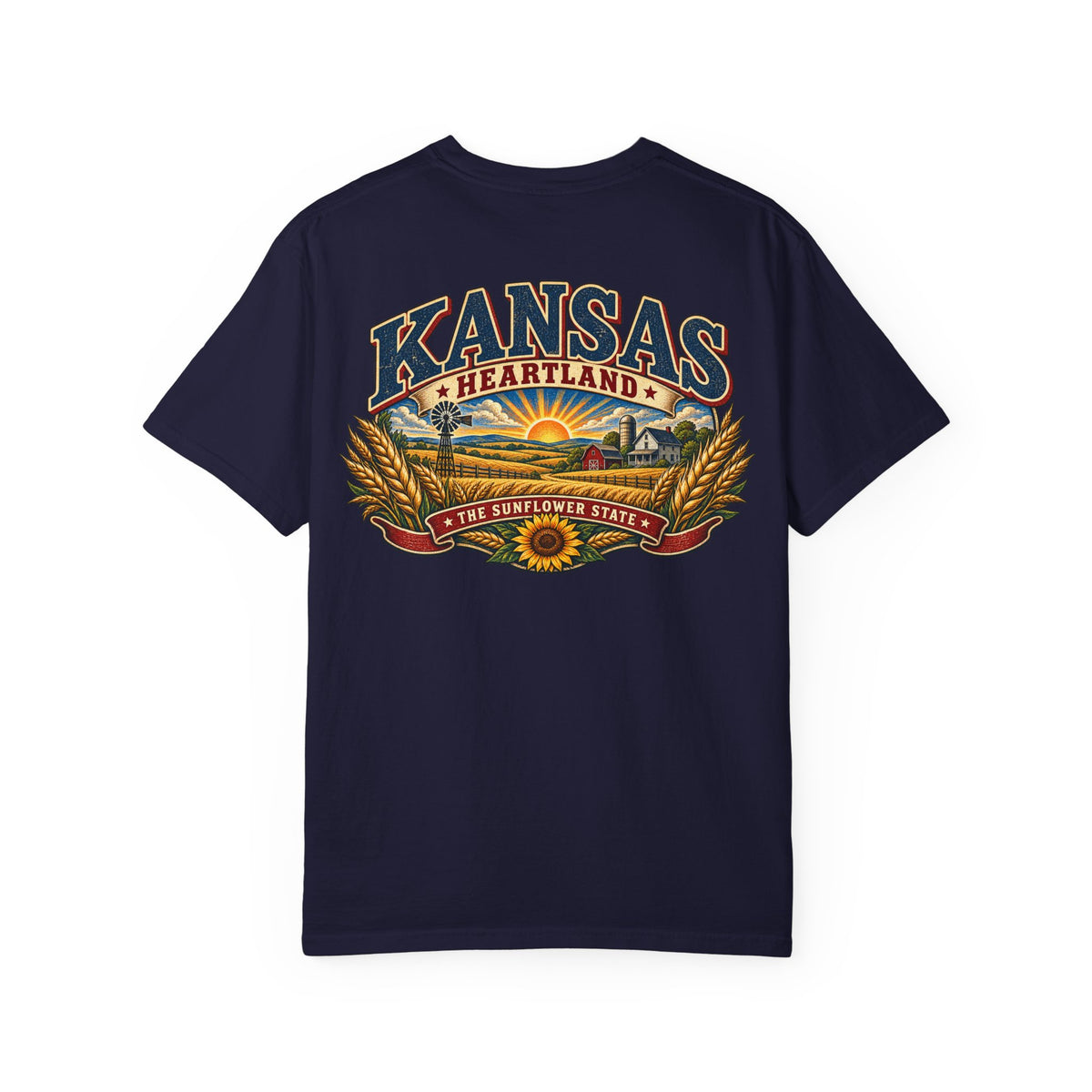 Kansas Heartland Unisex Comfort Color 1717 Streetwear Graphic Tee