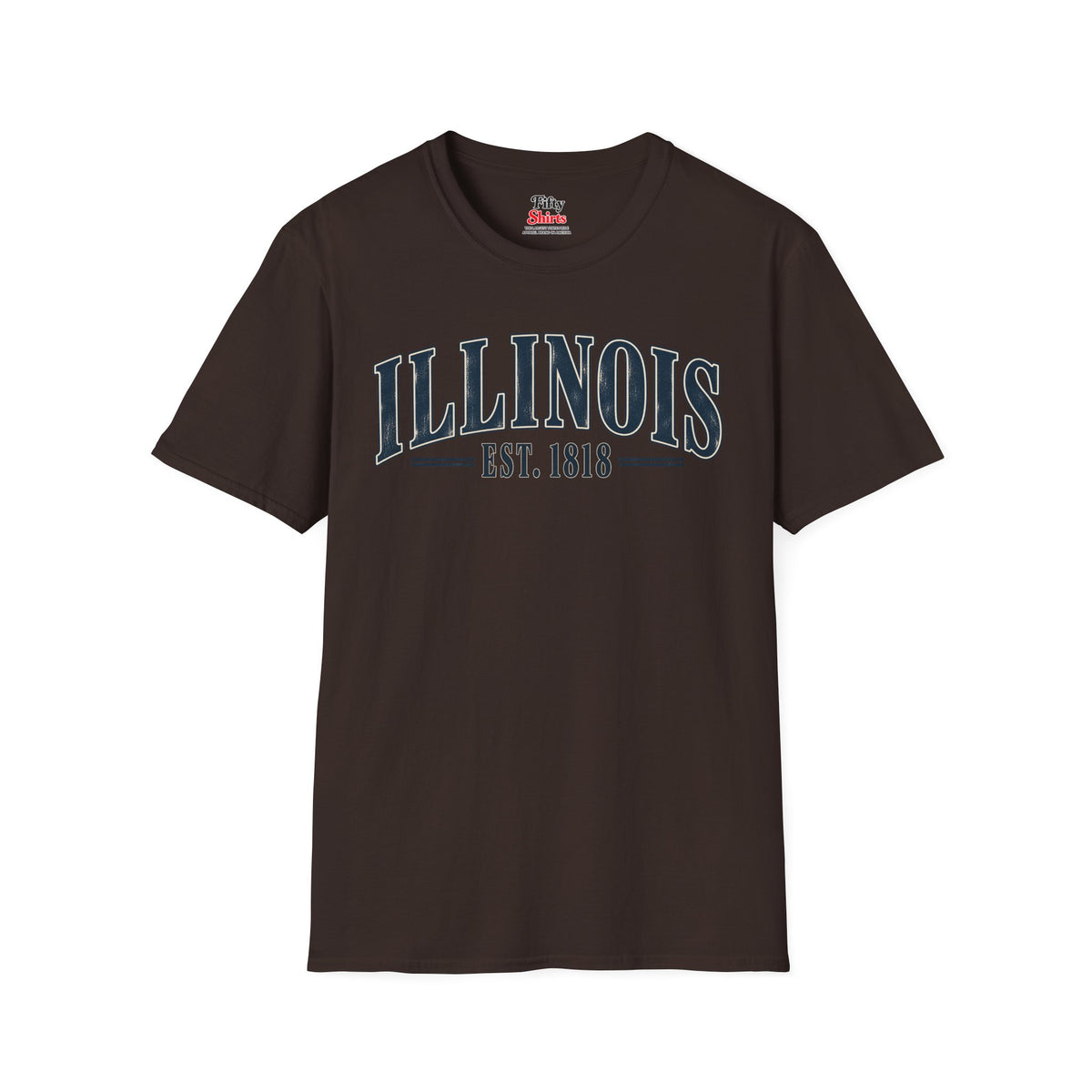 Illinois Est 1818 Unisex Softstyle T Shirt State Name Graphic Tee