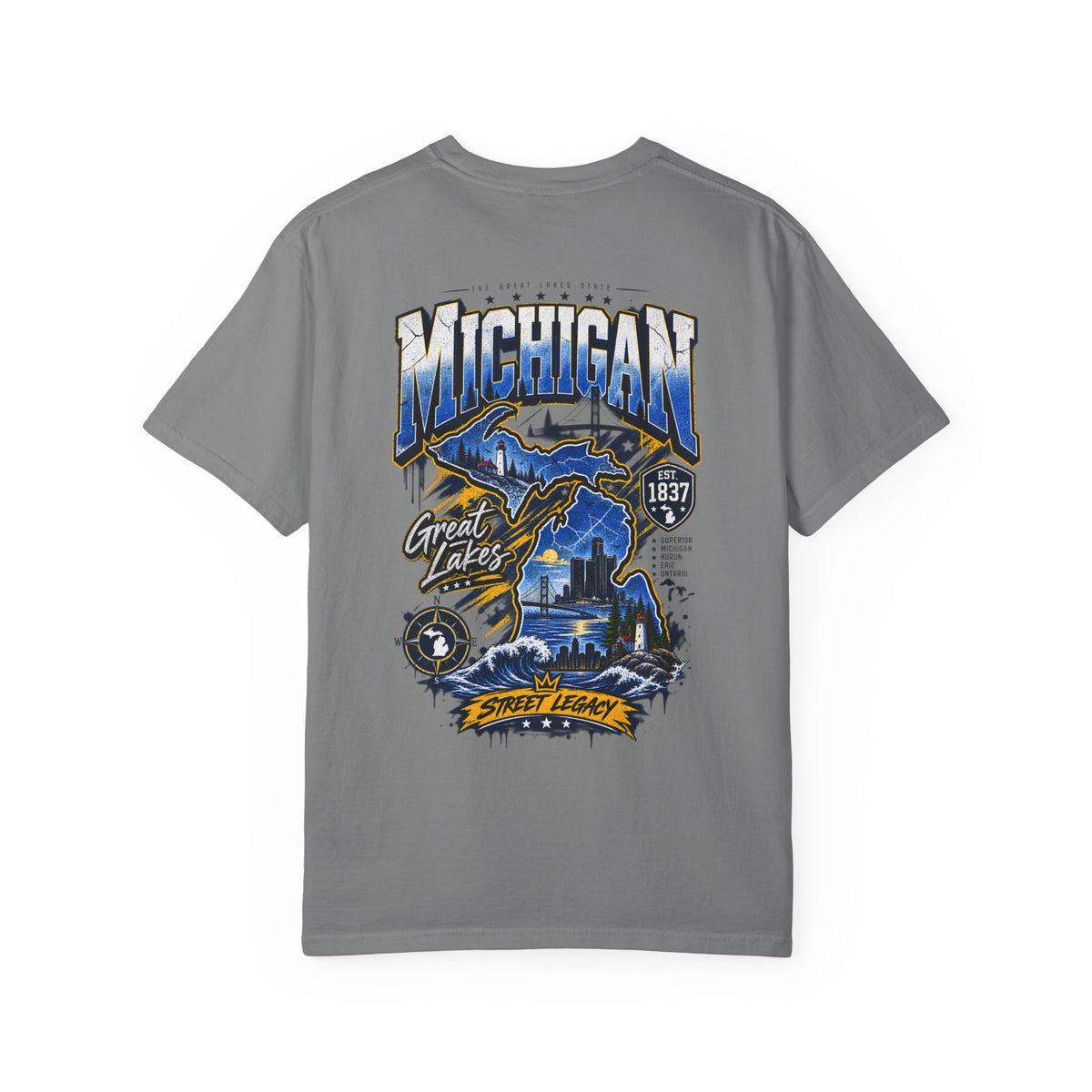 Michigan Street Legacy Unisex Comfort Color 1717 Streetwear Graphic Tee