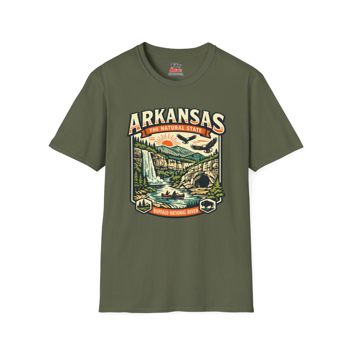 Arkansas The Natural State Adventure Unisex Softstyle T Shirt State Pride Graphic Tee Collections FS03