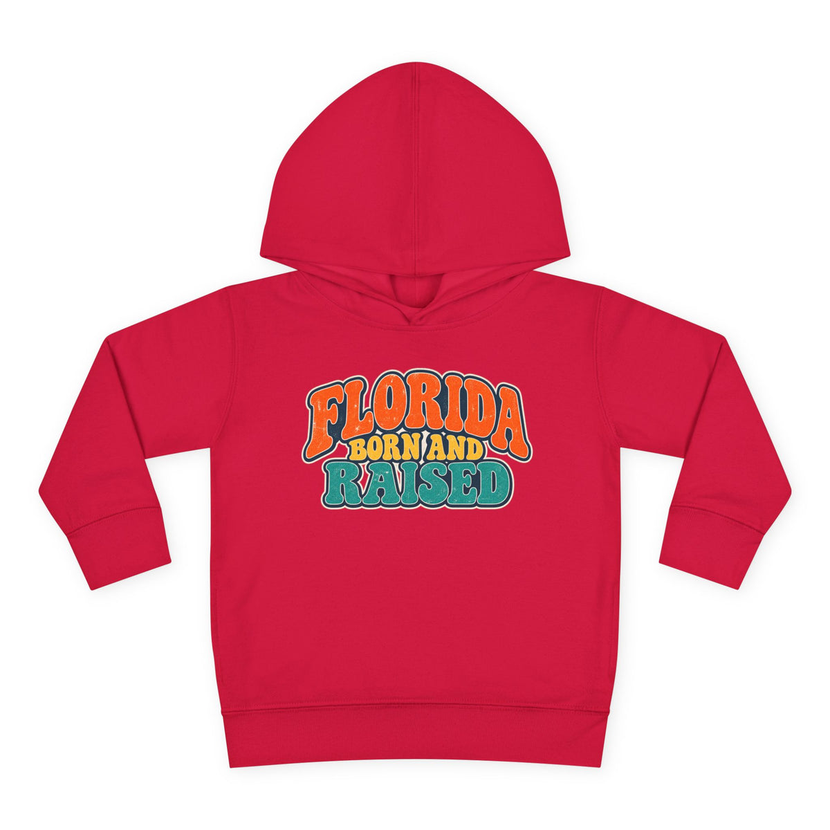 Florida Born and Raised Retro Sunshine State Unisex Toddler Pullover Fleece Hoodie