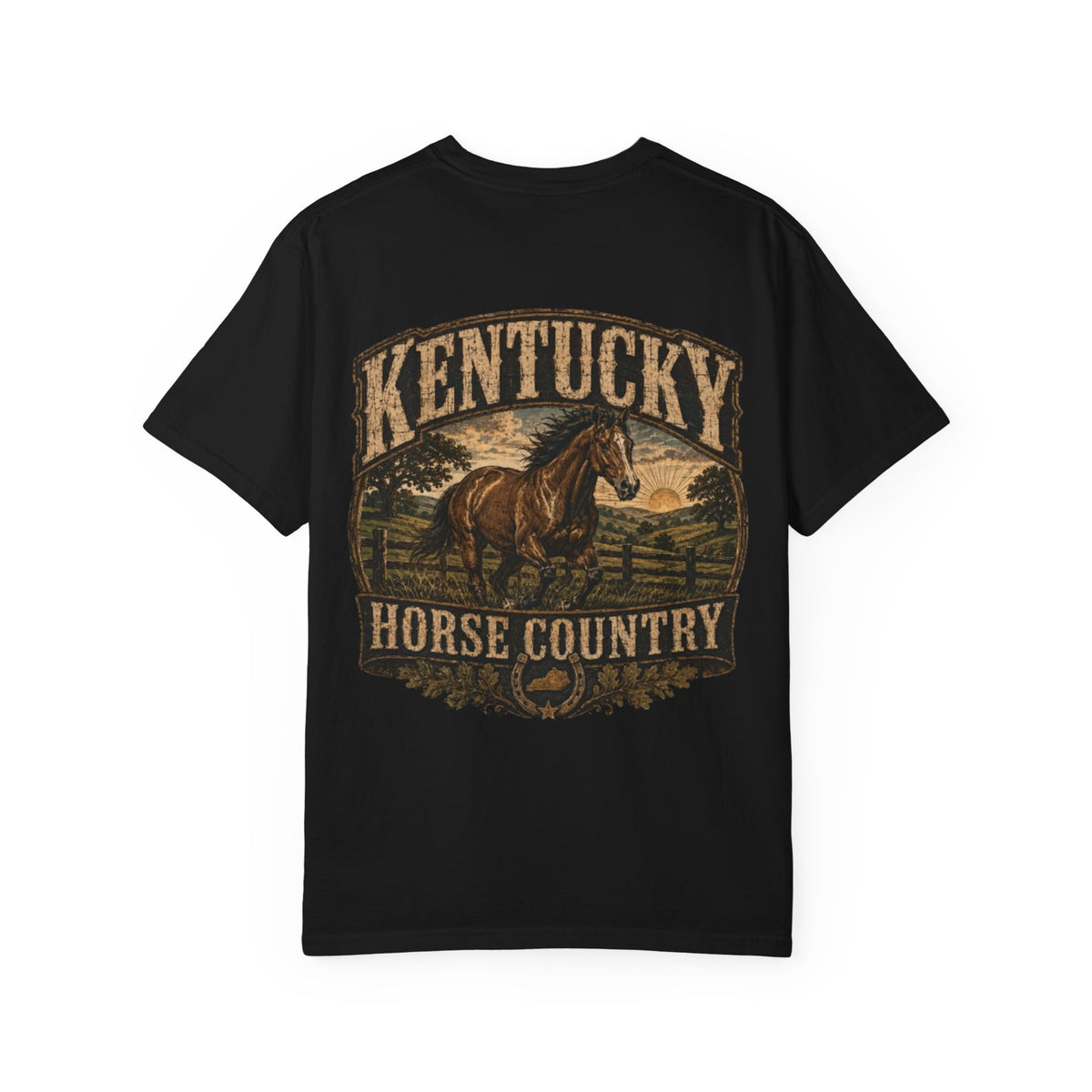 Kentucky Horse Country Unisex Comfort Color 1717 Streetwear Graphic Tee
