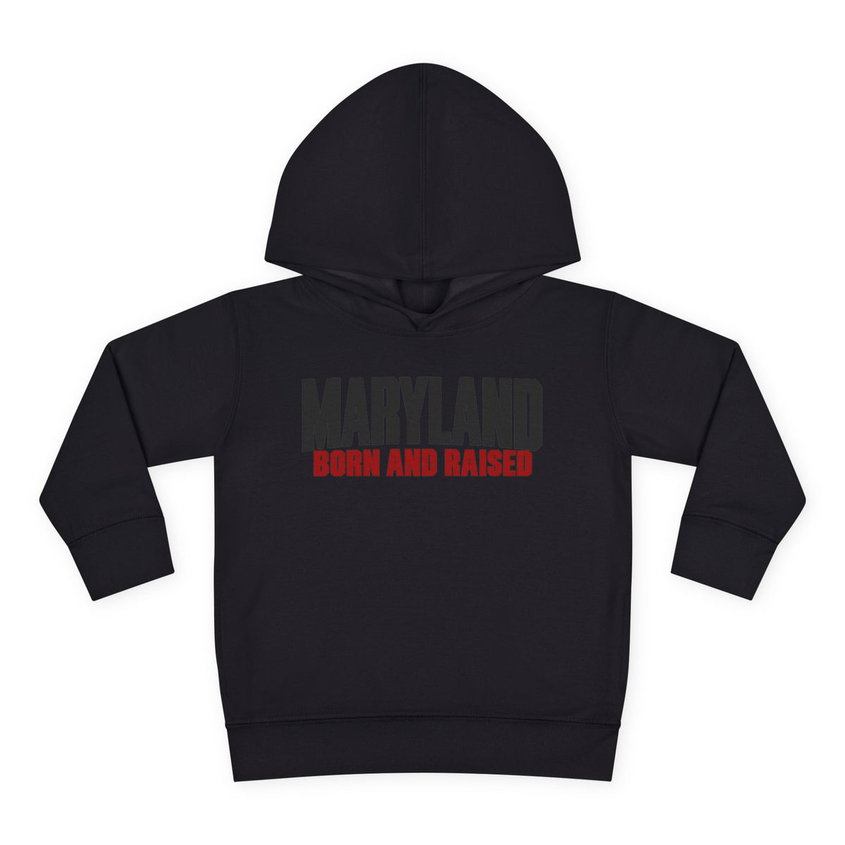Maryland Born and Raised Modern Unisex Toddler Pullover Fleece Hoodie