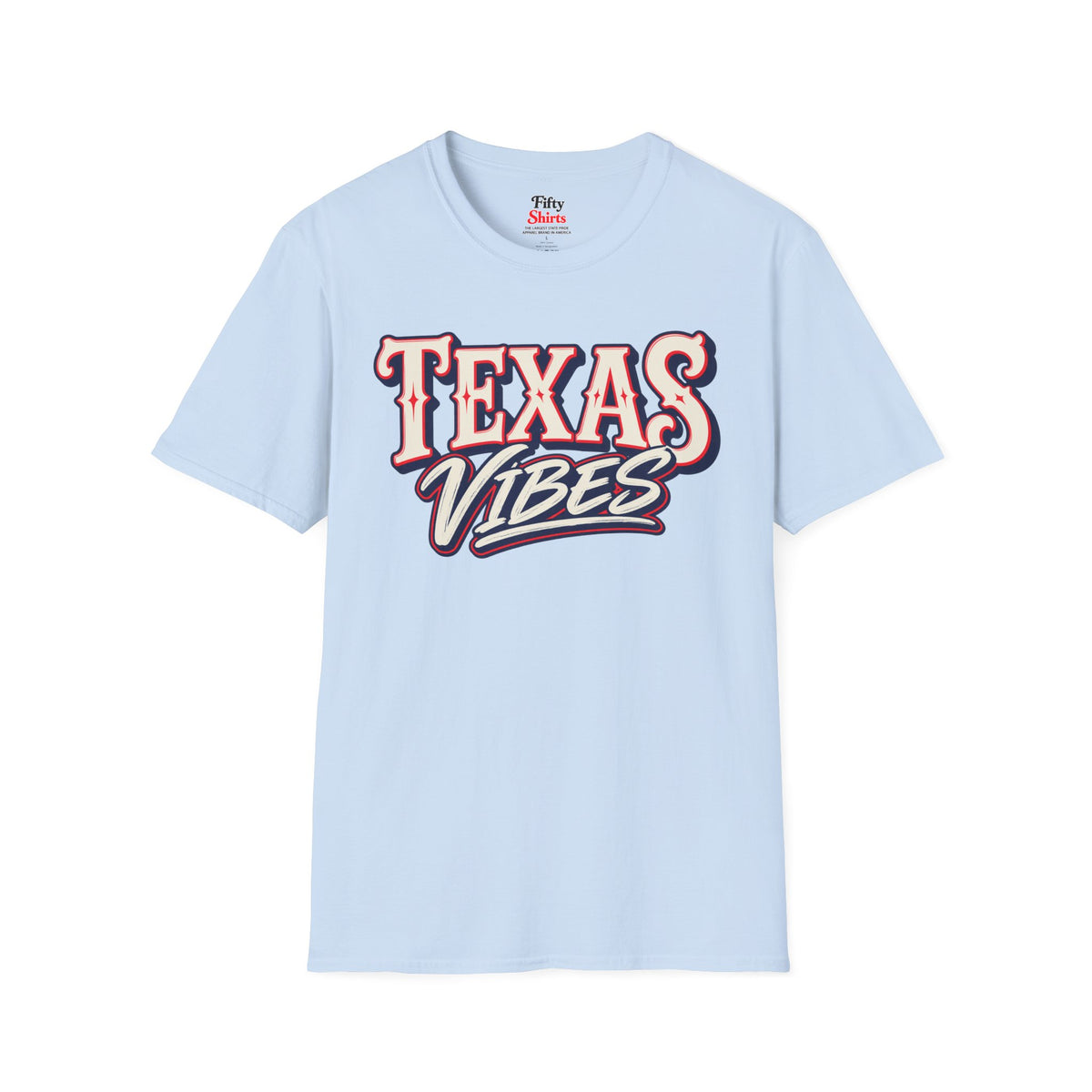 Texas Vibes Unisex Softstyle T Shirt State Name Graphic Tee