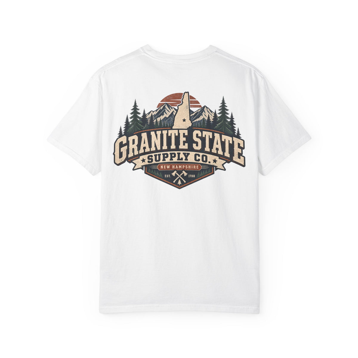 New Hampshire Granite State Supply Co Unisex Comfort Color 1717 Streetwear Graphic Tee