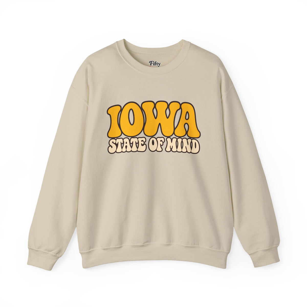 Iowa State of Mind Unisex Crewneck Sweatshirt State Name Graphic