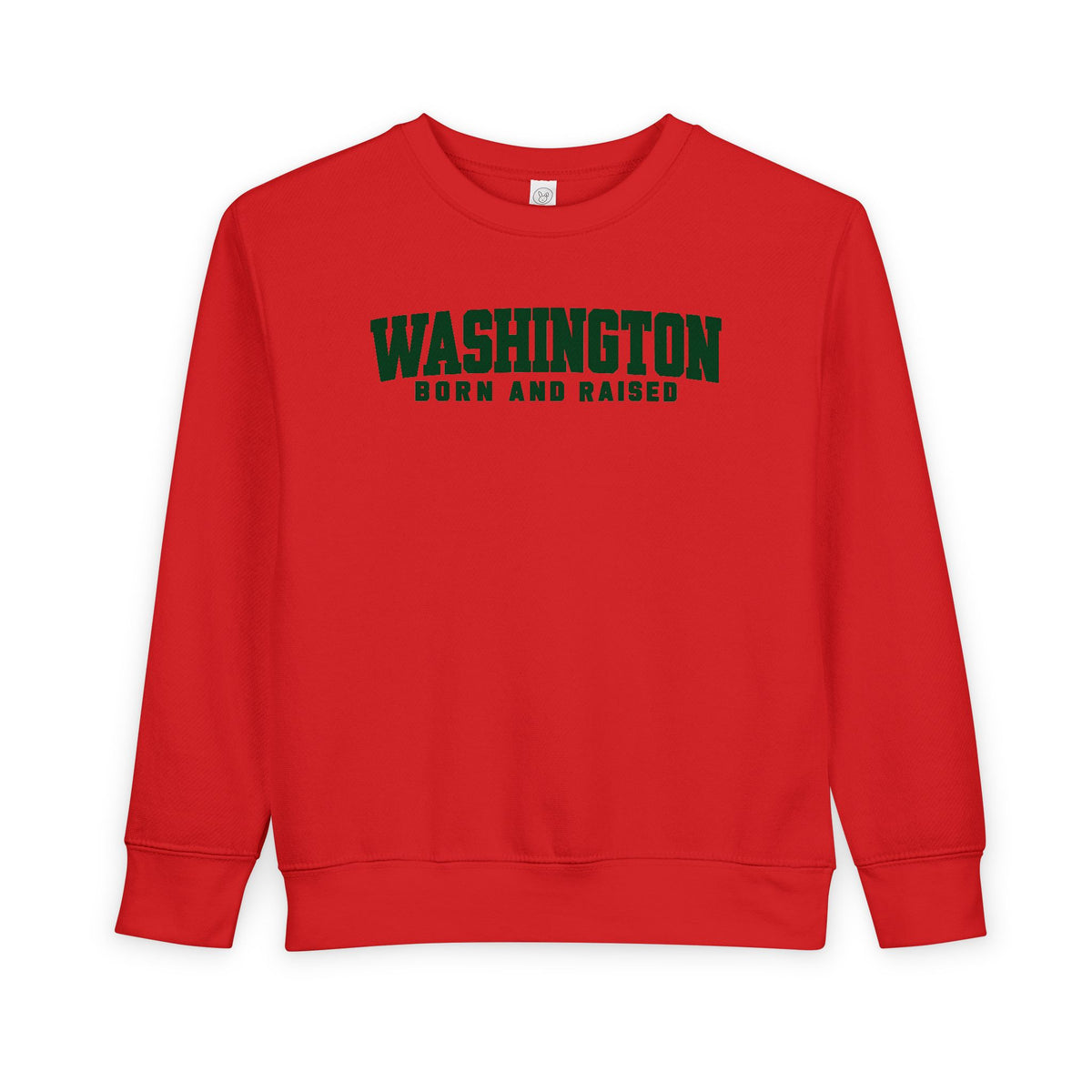 Washington Born and Raised Minimal Modern Unisex Toddler Sweatshirt