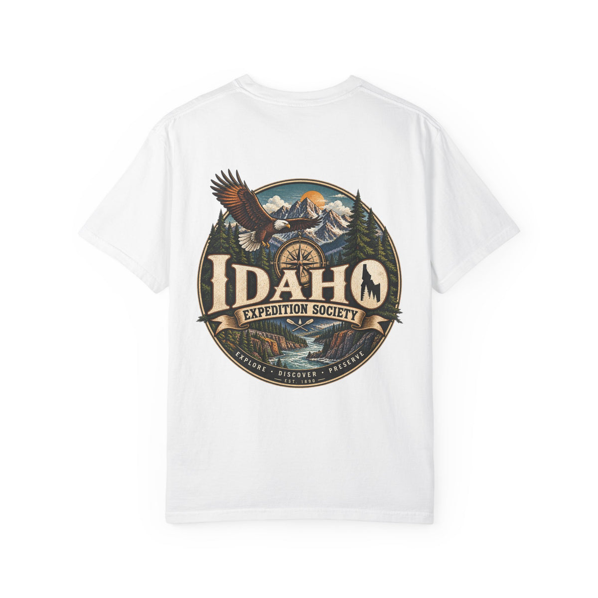 Idaho Expedition Society Unisex Comfort Color 1717 Streetwear Graphic Tee