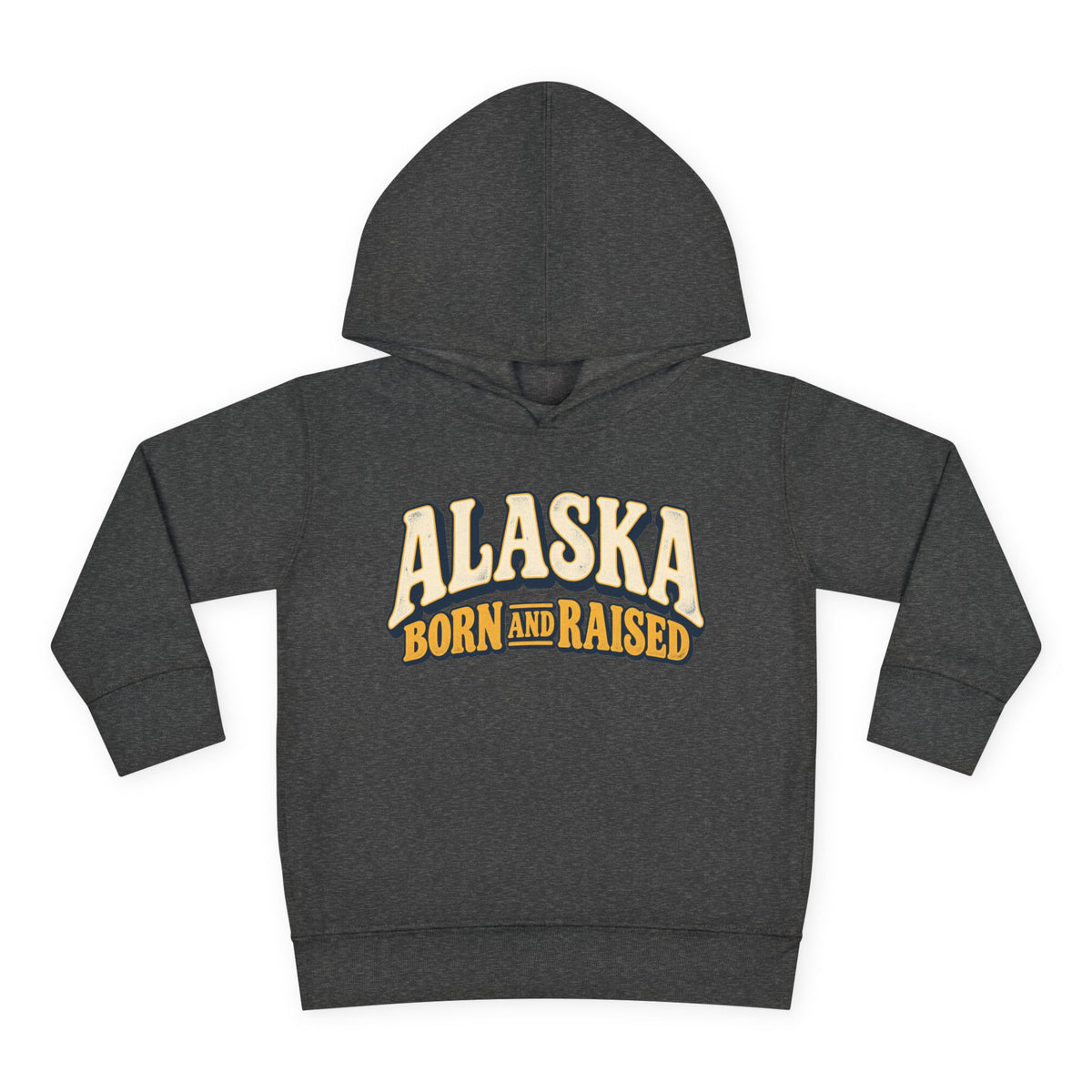 Alaska Born and Raised Retro 1970s Alaska Unisex Toddler Pullover Fleece Hoodie