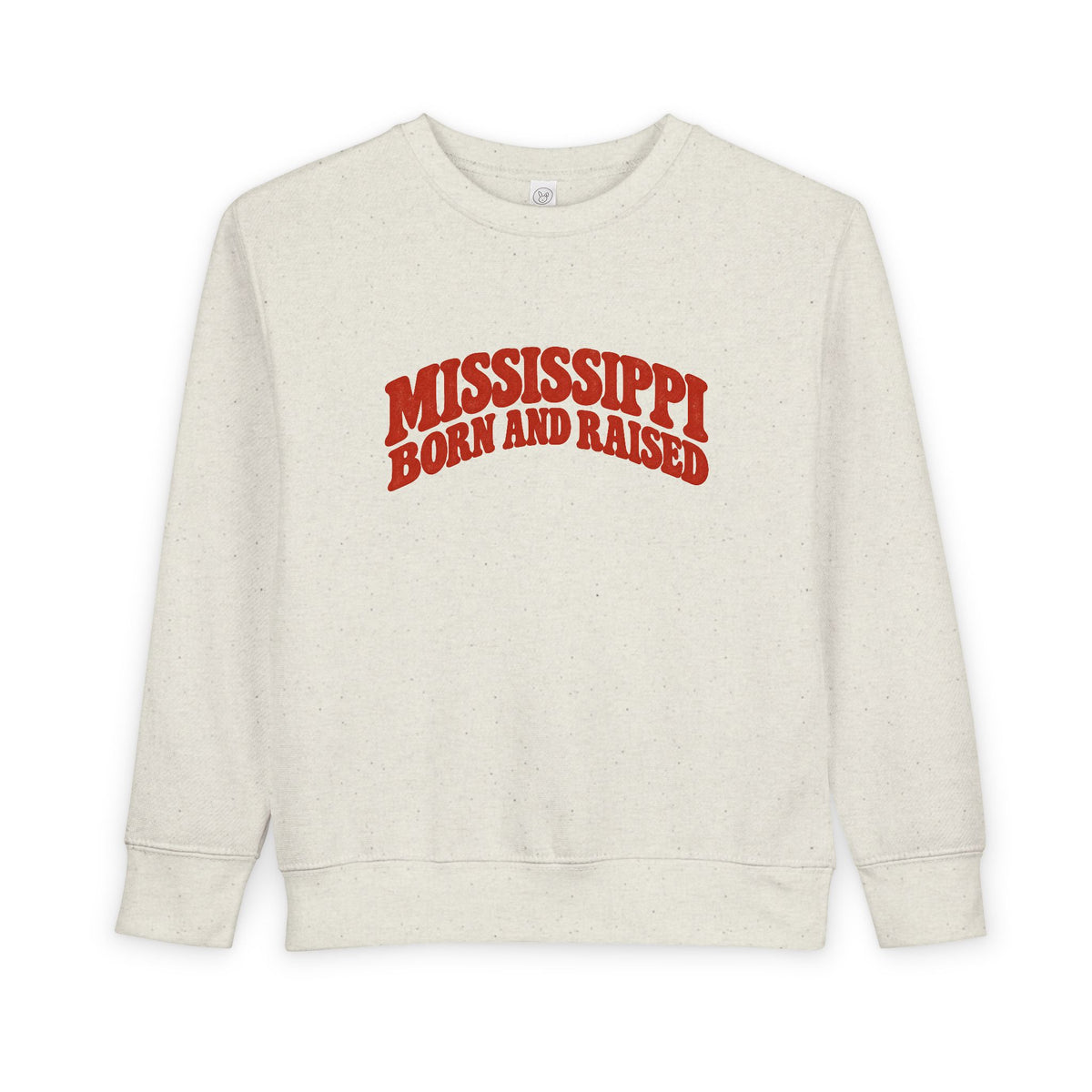 Mississippi Born and Raised Retro 1970s Unisex Toddler Sweatshirt