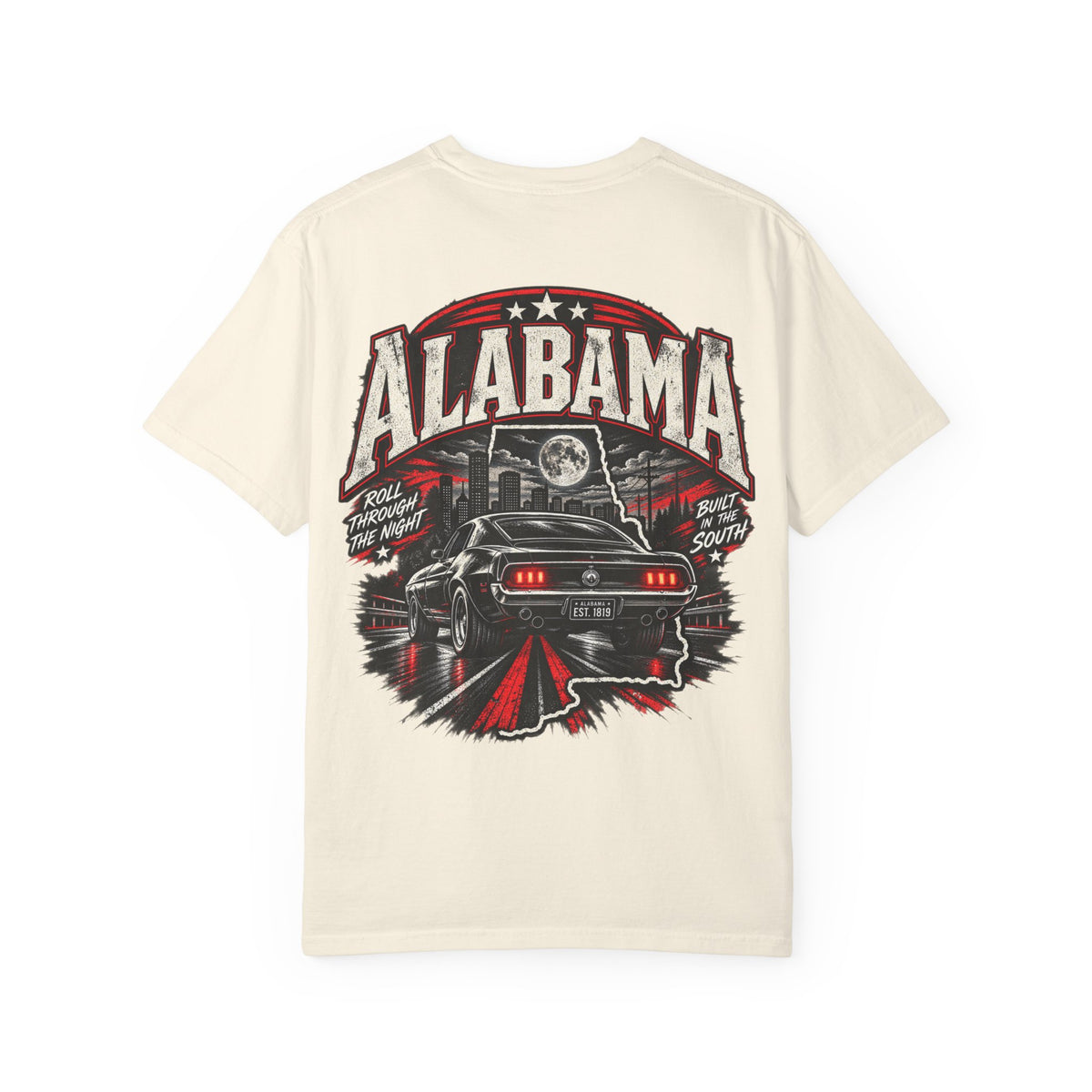 Alabama Night Drive Unisex Comfort Color 1717 Streetwear Graphic Tee