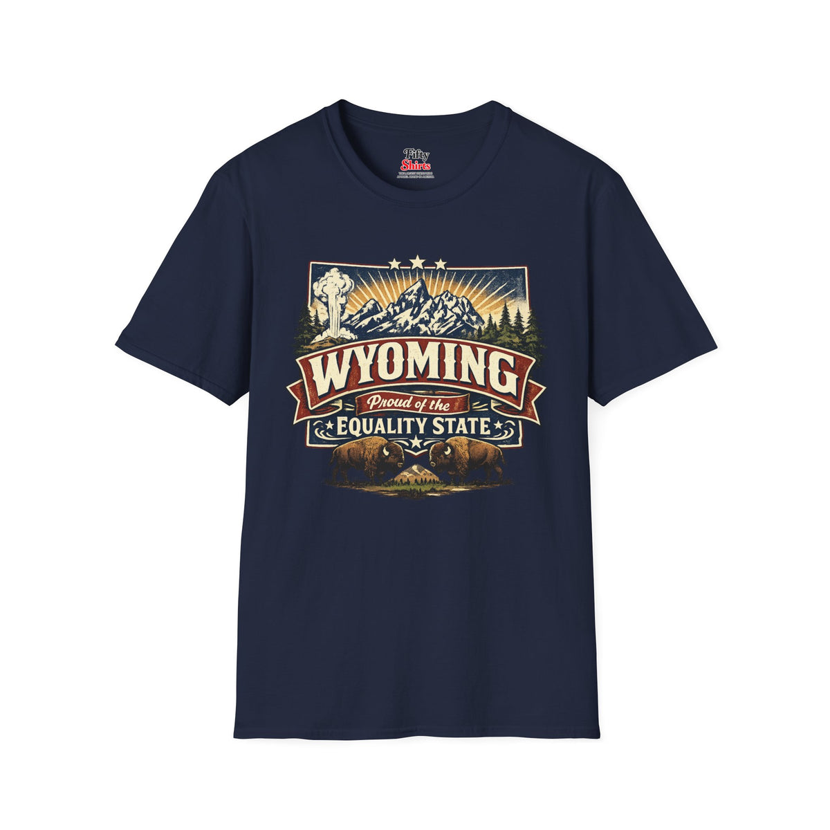 Wyoming State Pride Unisex Softstyle T Shirt State Pride Graphic Tee Collections FS03