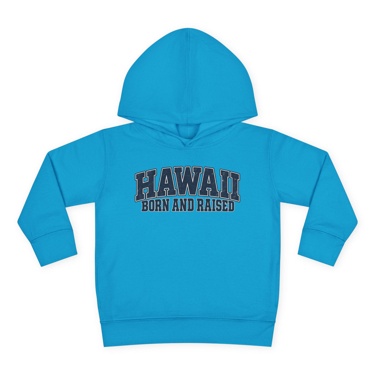 Hawaii Born and Raised Vintage Athletic Unisex Toddler Pullover Fleece Hoodie