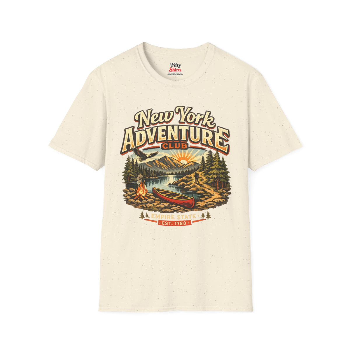 New York Outdoor Club Unisex Softstyle T Shirt State Pride Graphic Tee Collections FS03