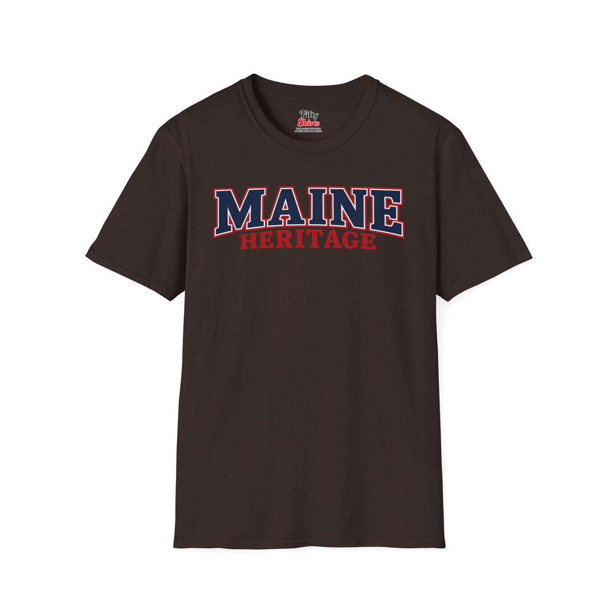 Maine Heritage Unisex Softstyle T Shirt State Name Graphic Tee