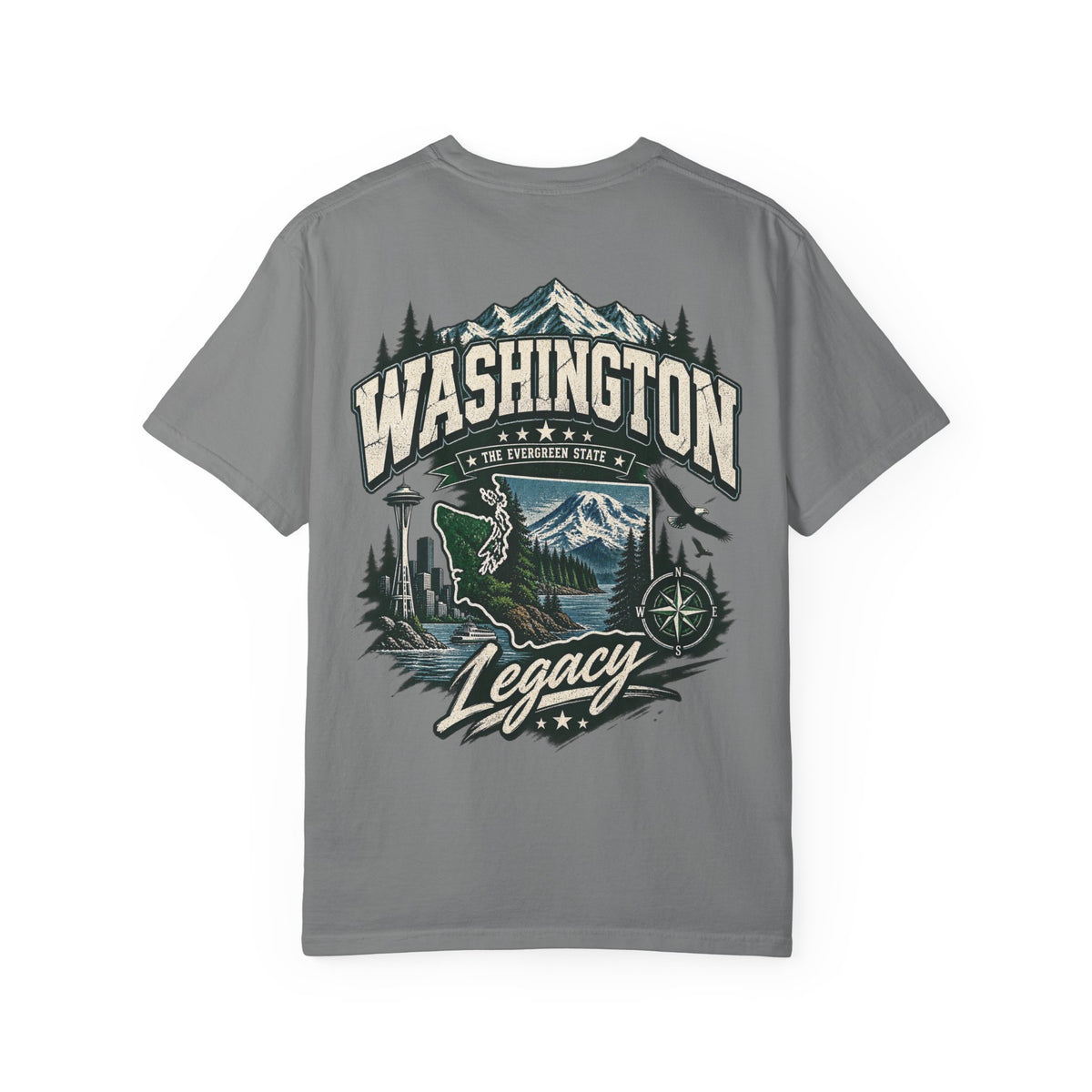 Washington State Legacy Unisex Comfort Color 1717 Streetwear Graphic Tee
