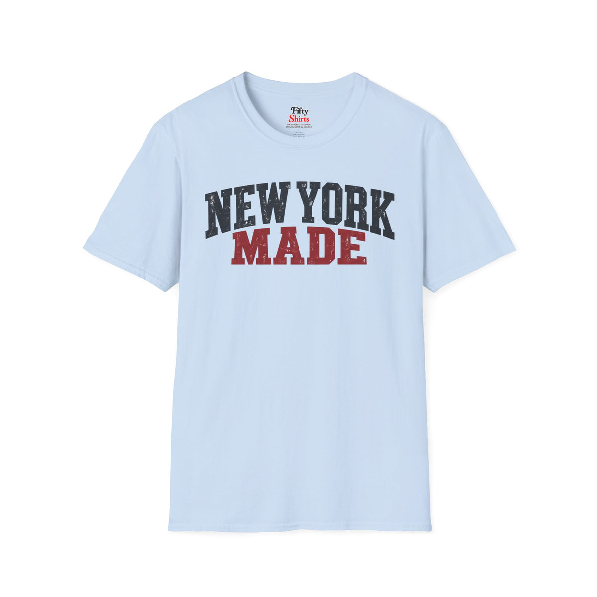 New York Made Unisex Softstyle T Shirt State Name Graphic Tee