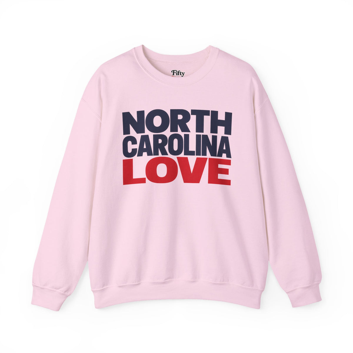 North Carolina Love Unisex Crewneck Sweatshirt State Name Graphic