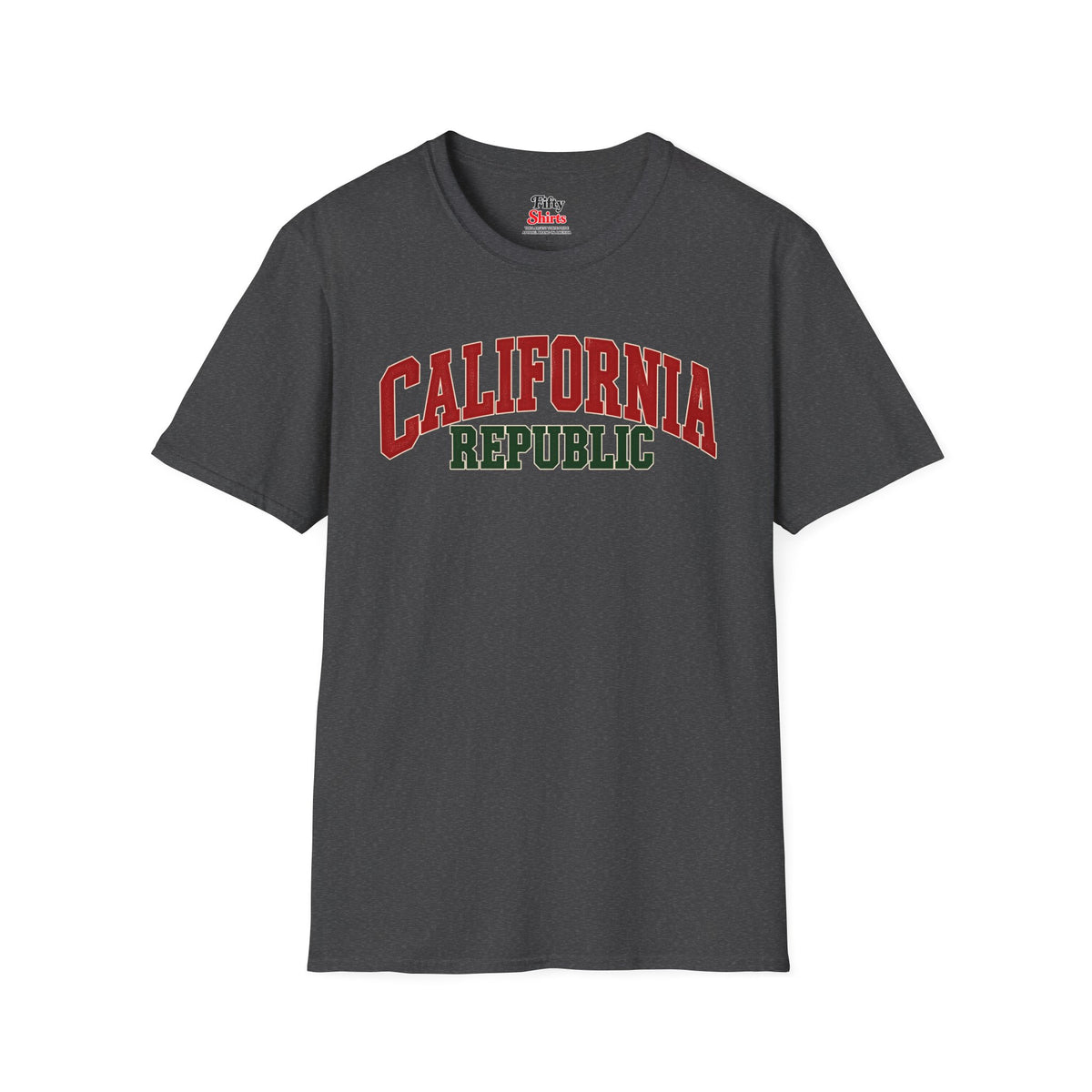 California Republic Unisex Softstyle T Shirt State Name Graphic Tee