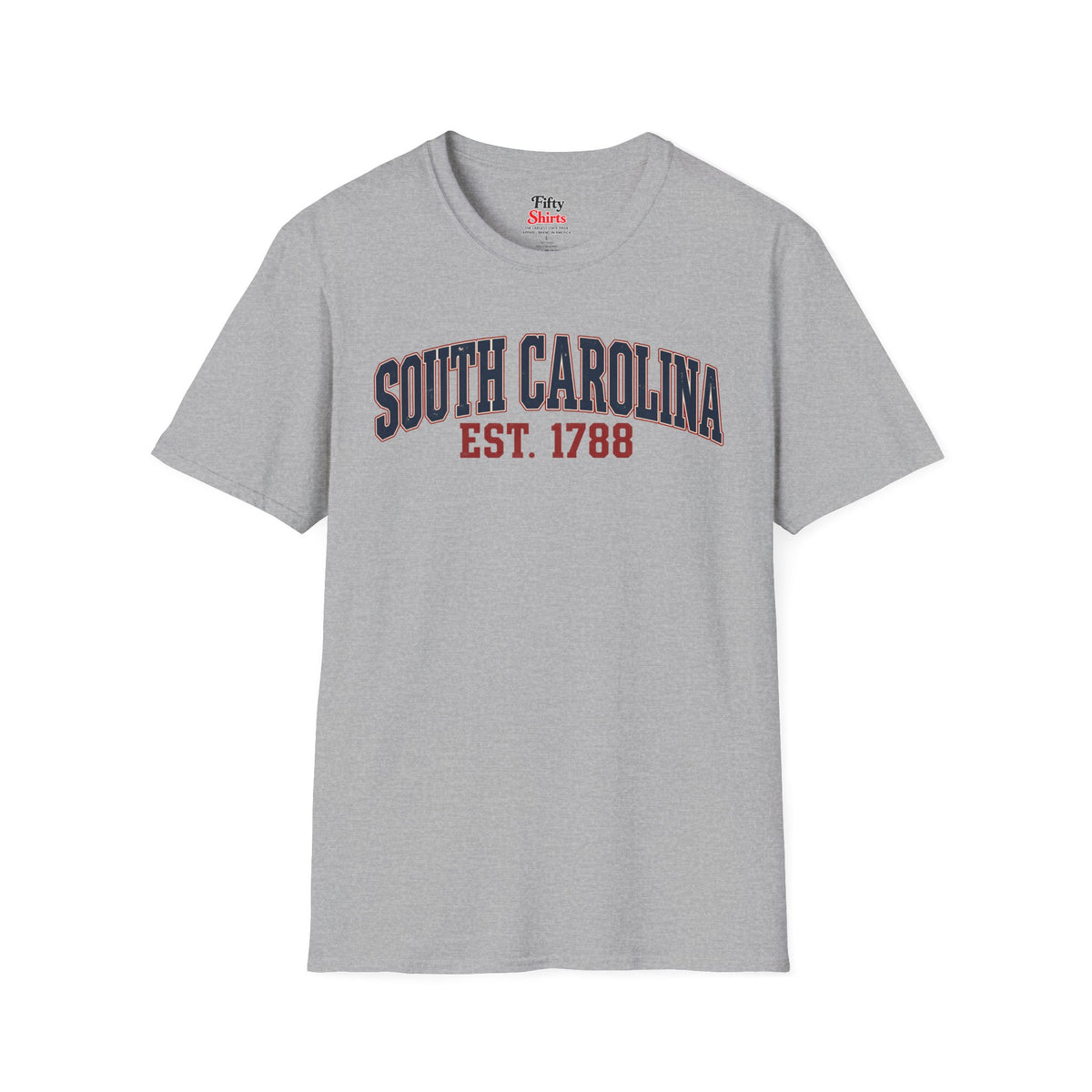 South Carolina EST 1788 Unisex Softstyle T Shirt State Name Graphic Tee