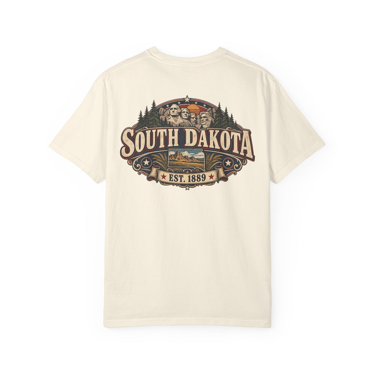 South Dakota Established 1889 Unisex Comfort Color 1717 Streetwear Graphic Tee