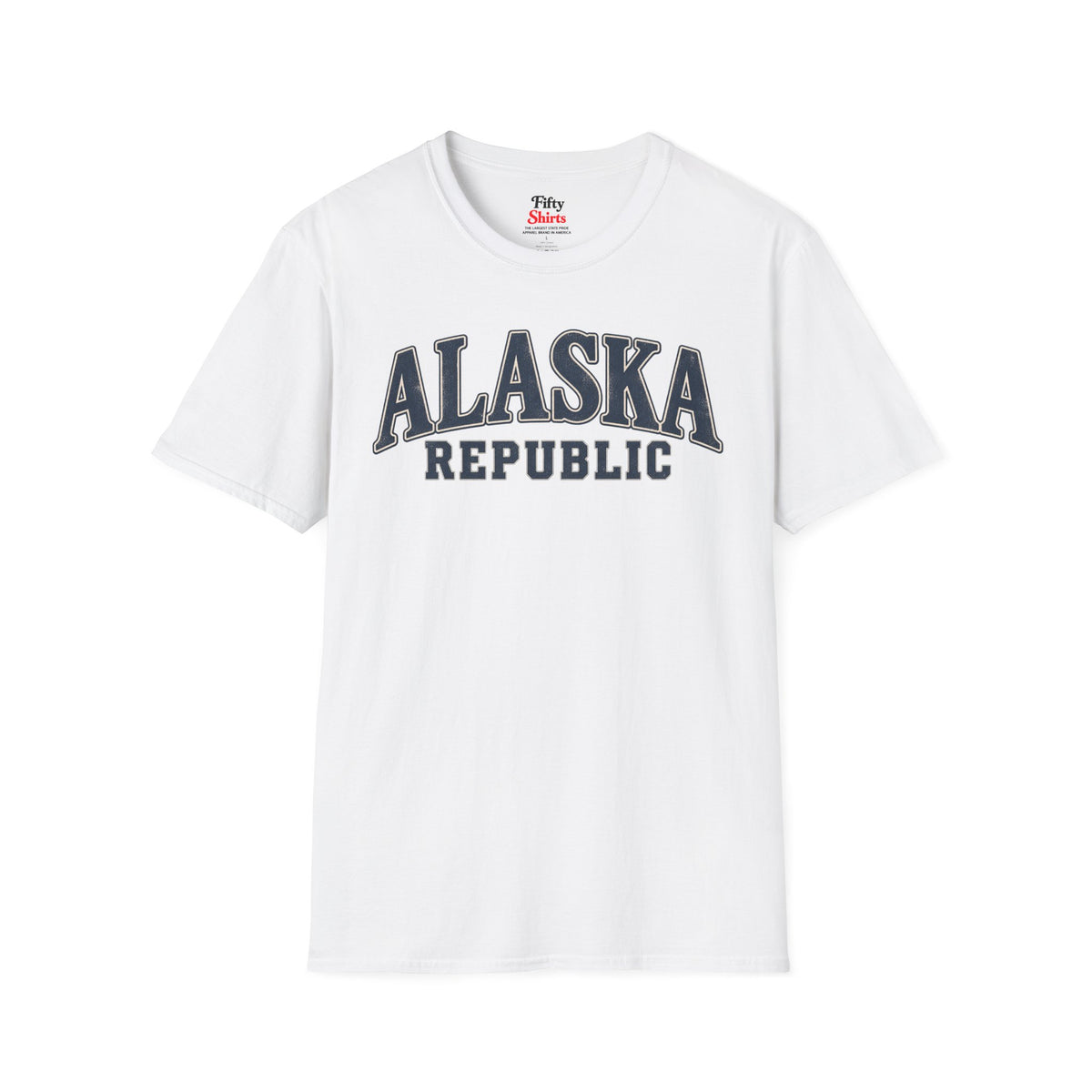 Alaska Republic Unisex Softstyle T Shirt State Name Graphic Tee