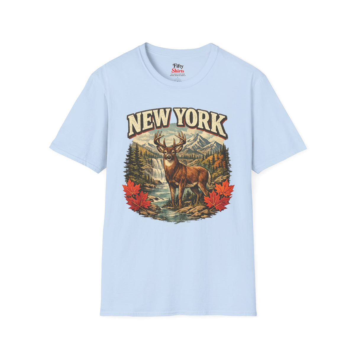 New York Wildlife Unisex Softstyle T Shirt State Pride Graphic Tee Collections FS03