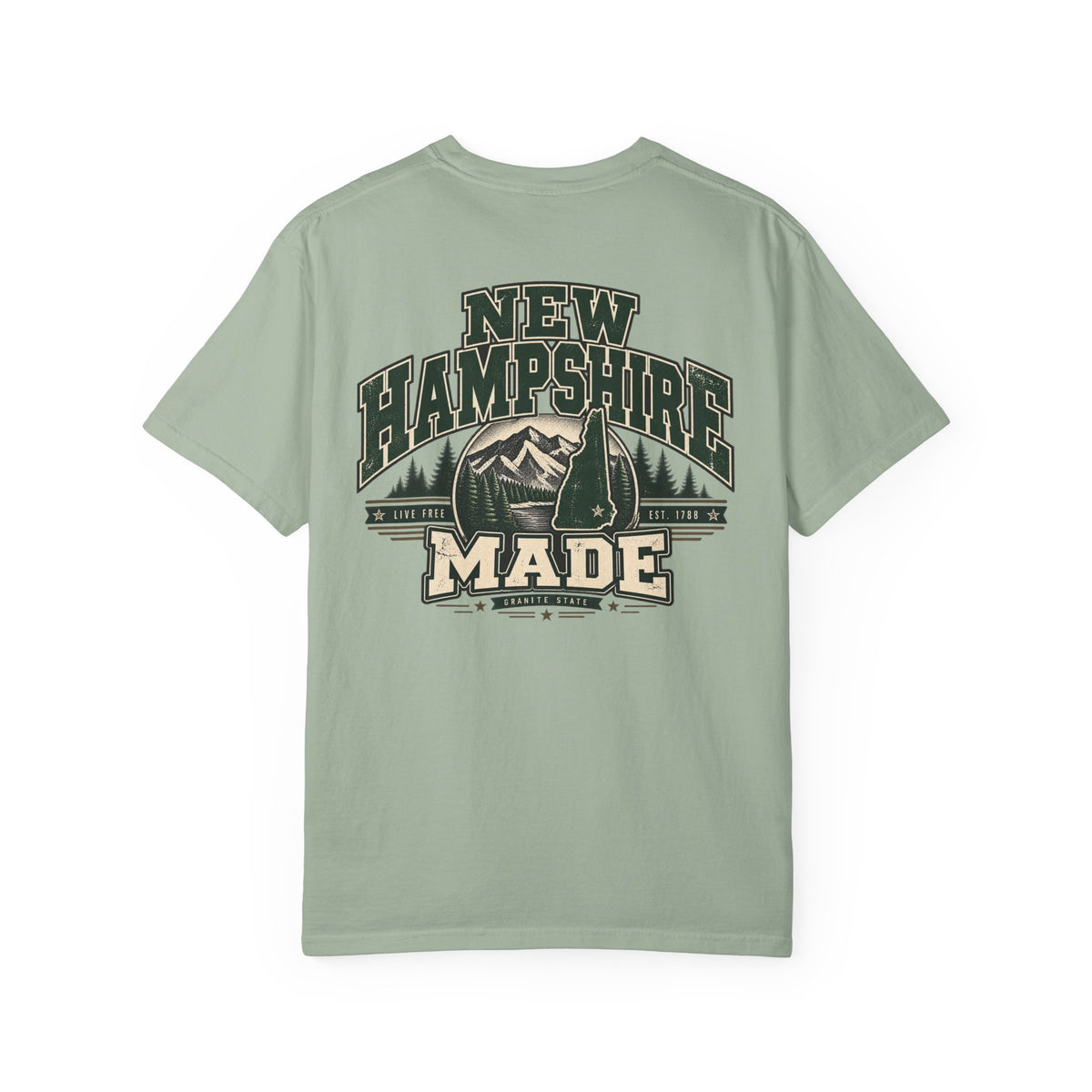 New Hampshire Made Unisex Comfort Color 1717 Streetwear Graphic Tee