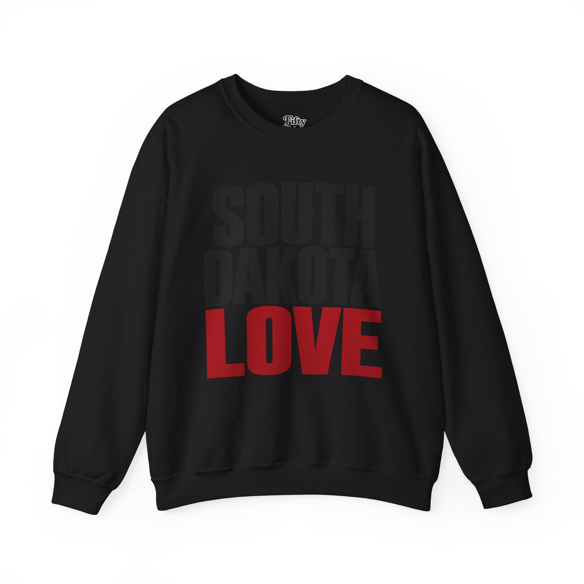South Dakota Love Unisex Crewneck Sweatshirt State Name Graphic