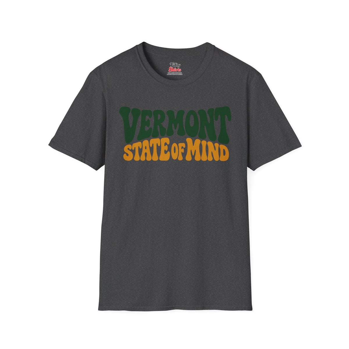 Vermont State Of Mind Unisex Softstyle T Shirt State Name Graphic Tee